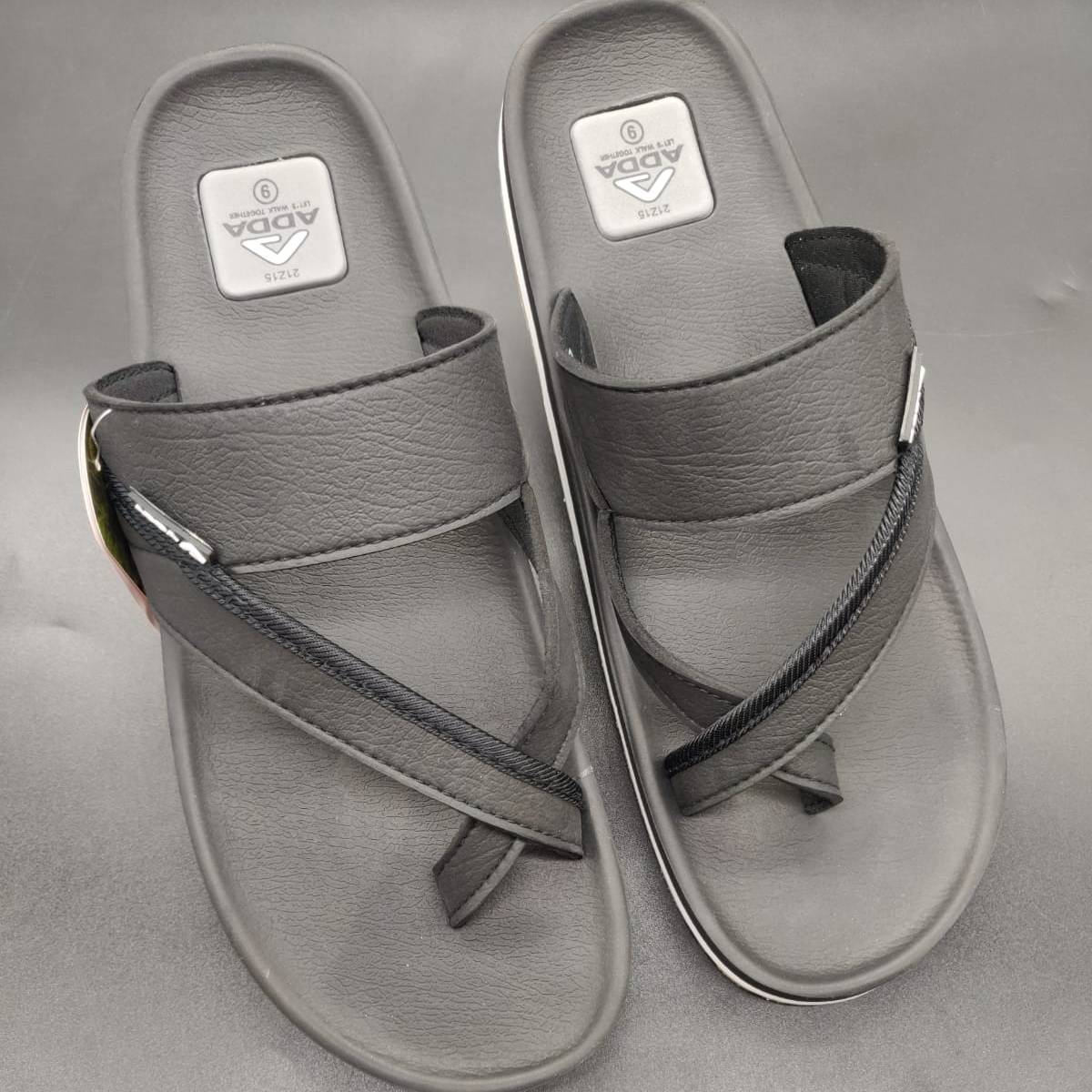 Adda Air Black Men Slippers